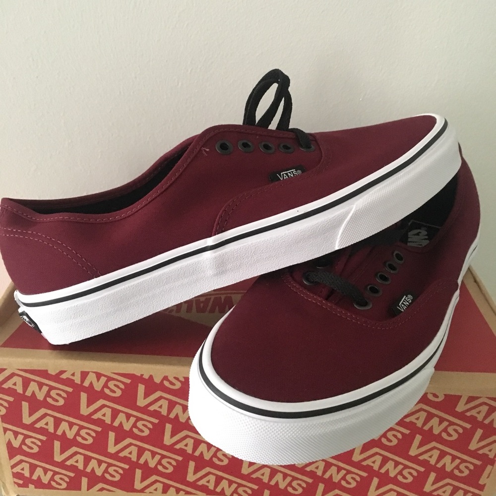burgundy vans